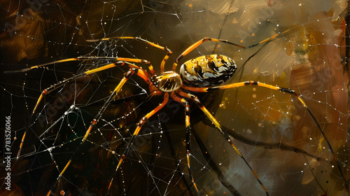 spider on the web , generative ai © Mahnoor