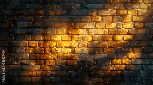 Illuminated Brickwork: The Dance of Light and Shadow