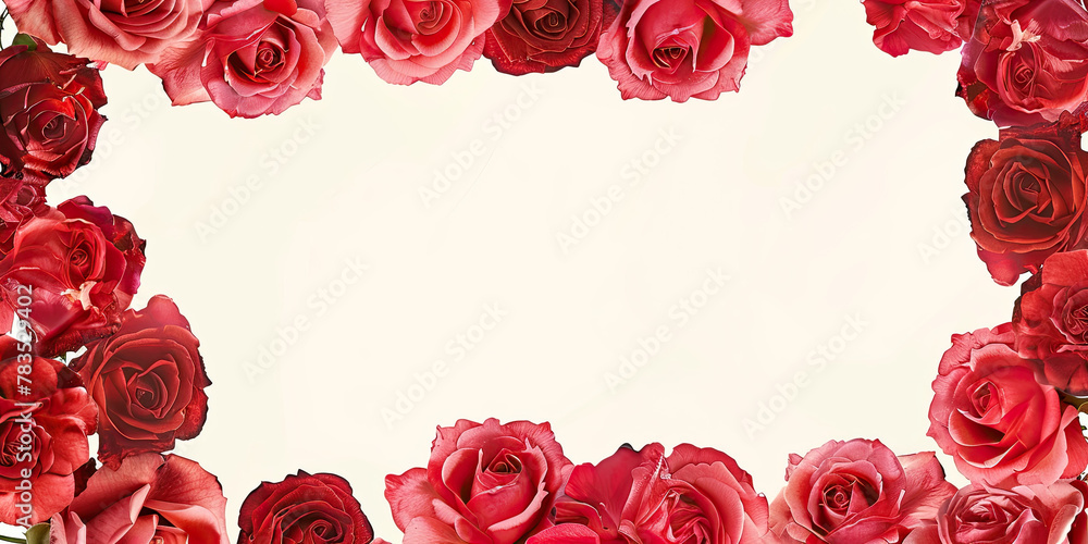 Flower border, flowery framed empty space floral design pattern edge borders, Wedding invitation style, petals buds flowers, generated ai Flower border, flowery framed empty space floral design pattern edge borders, Wedding invitation style, petals buds flowers, generated ai