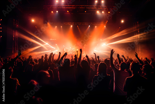 crowd of people dancing at concert