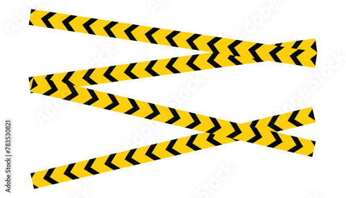 Warning tape, Warning stripes, Accident or danger warning, quarantine stripes, Crossed caution tape set, Yellow and black warning stripes, hazard, Repeated construction, danger sellotapes