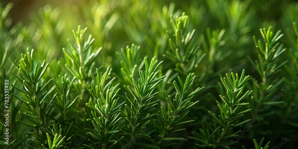 Rosemary sprigs, close-up, focus on needle-like leaves, soft natural light, detailed texture Rosemary sprigs, close-up, focus on needle-like leaves, soft natural light, detailed texture