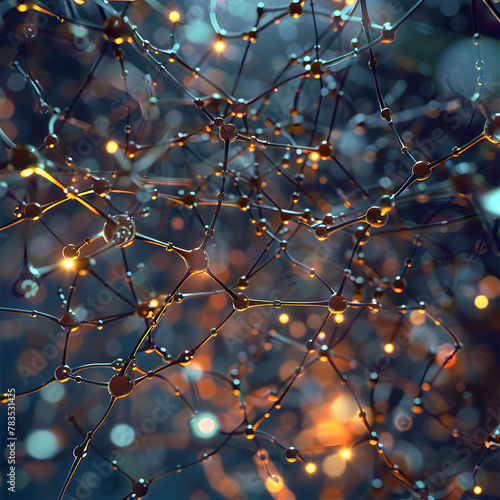 Complex Artificial Neural Network Design Depicting Advanced Computational Technology