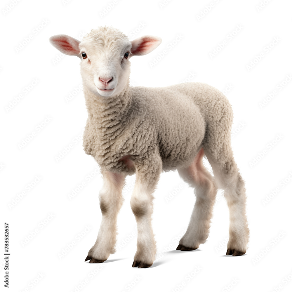 Naklejka premium sheep isolated on white