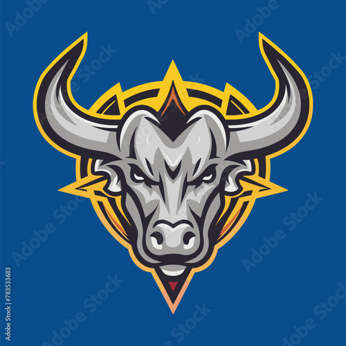 bull head vector cartoon design