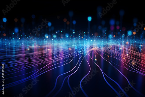 internet network fiber abstract light background