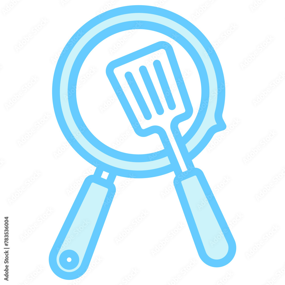 Frying Pan blue color dual tone icon, relate to gastronomy theme. use for UI or UX kit, web and app development. Frying Pan blue color dual tone icon, relate to gastronomy theme. use for UI or UX kit, web and app development.