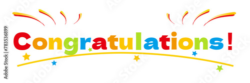 congratulationsのカラフルなロゴ