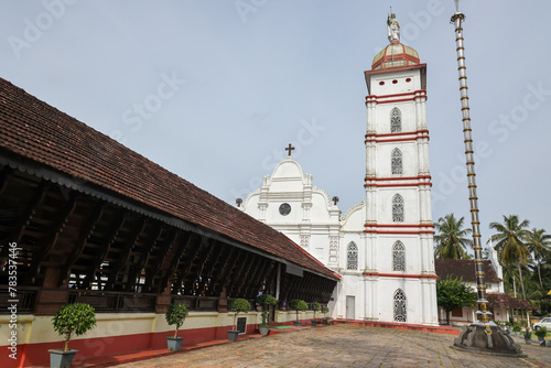 St Thomas Syro Malabar Catholic Church Palayoor Kodungallur Kerala India where the apostle Thomas came. Old ancient Indian church