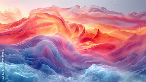 An abstract background with fluid, organic shapes in soft pastel hues, evoking a feeling of tranquility and serenity