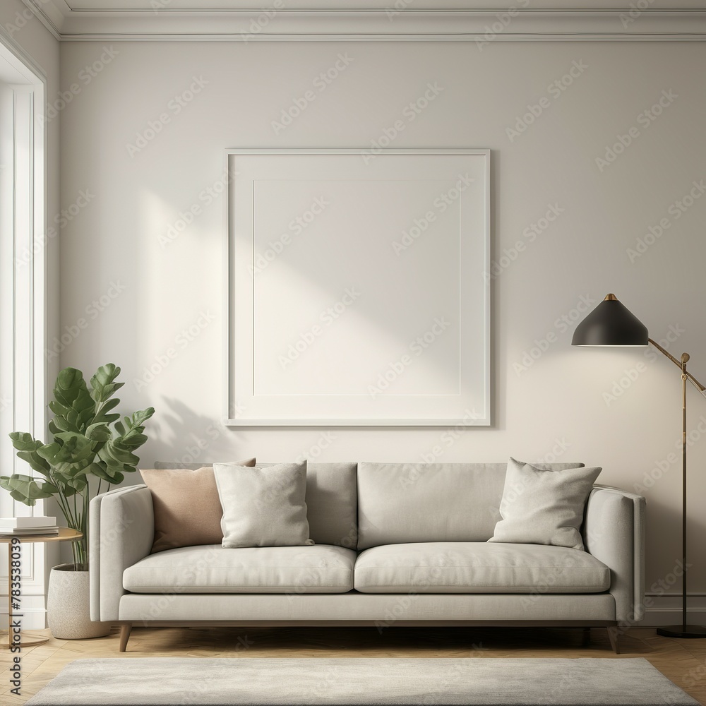 Fototapeta premium Interior Mockup, living room mockup, interior mockup living room, mockup, interior, living room, mockup poster square, mockup poster desk, mockup poster desk, poster desk, mockup desk,