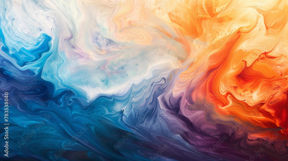 Fluid swirls of bold strokes merge effortlessly, creating an eye-catching gradient wave.