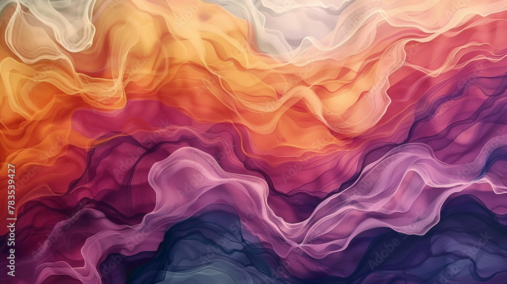 Fluid swirls of bold strokes merge effortlessly, creating an eye-catching gradient wave.