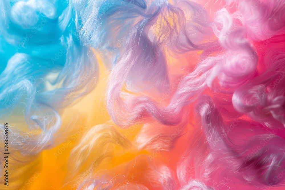 Whimsical Cotton Candy Fibers in Vibrant Pastel Hues