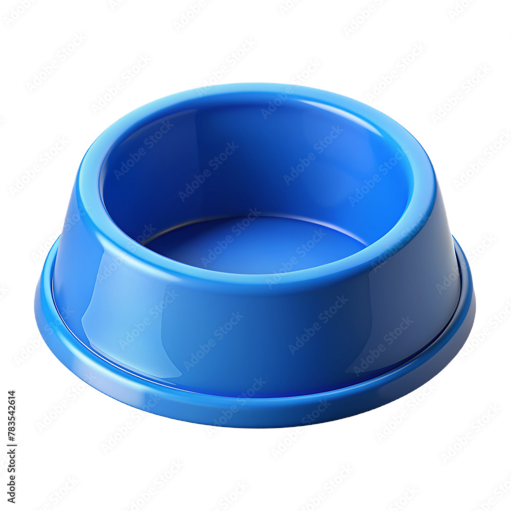 3d cartoon empty blue pet bowl isolated on transparent background 3d cartoon empty blue pet bowl isolated on transparent background