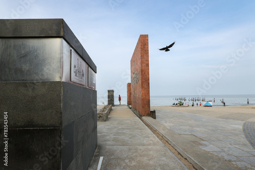 The Freedom Square on the Kozhikode beach Kerala India famous for socially responsible architecture