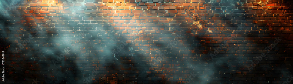 The Enigmatic Exhale: A Brick Wall Breathing Secrets - obrazy, fototapety, plakaty 