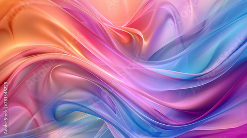 Energetic waves of color dancing gracefully  intertwining to produce a mesmerizing gradient pattern agnst a sleek and modern background.