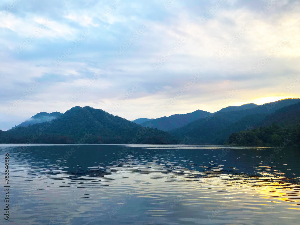 Mountain landscape, lake and mountain Thailand