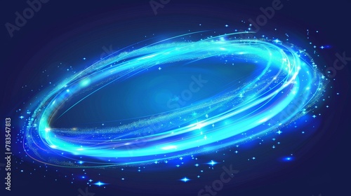 The blue light speed motion magic swirl will give a glowing neon trail for a spell in a fantasy game. The spiral png circular swoosh blur element will provide an abstract energy trace effect.
