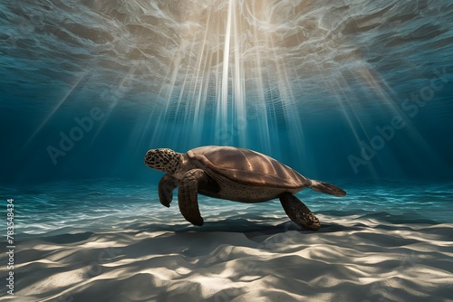 turtle in the sea