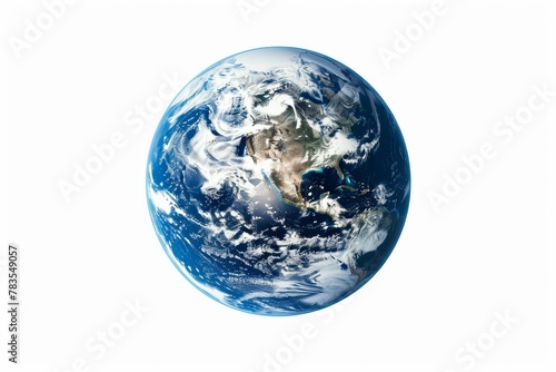 Blue planet earth isolated on white background. Clipping path . photo on white isolated background