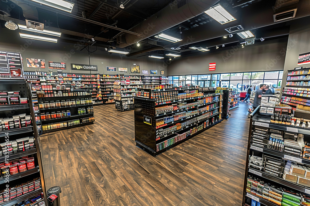 Art supply store with a rainbow of paints, quality brushes, and artists ...