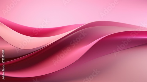 A pink wavy background with a soft flowing effect. AI.