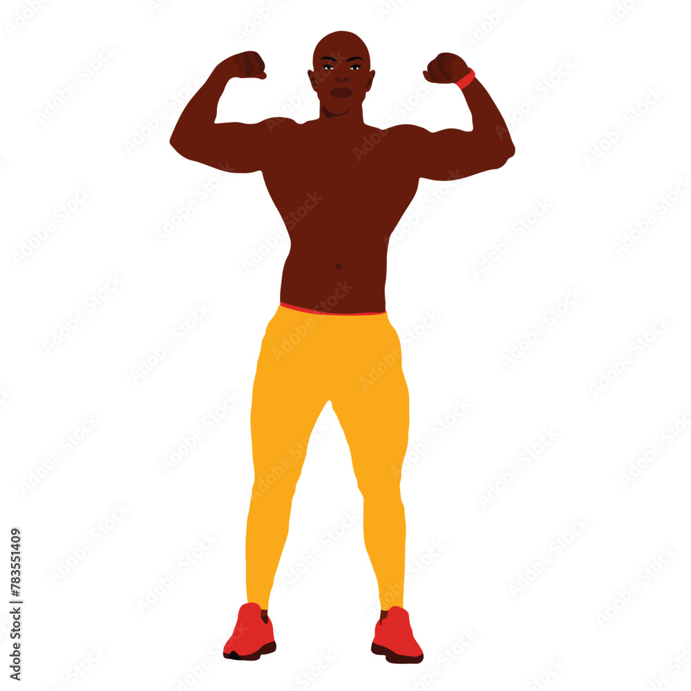 Bold stylish black man in elegant art style vector Bold stylish black man in elegant art style vector