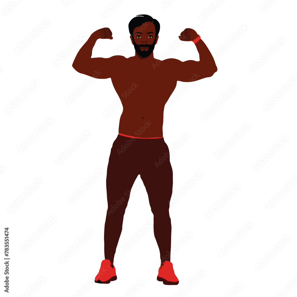 Modern fashionable black man in elegant art style vector Modern fashionable black man in elegant art style vector