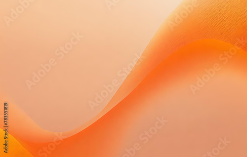 3D orange abstract wave background, Bright glowing smooth lines flowing yellow orange pastel abstract wallpaper
