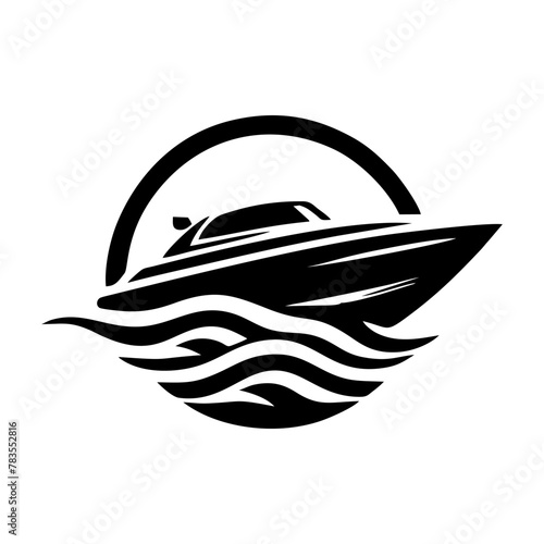 Speed boat logo vector. Speed boat illustration vector