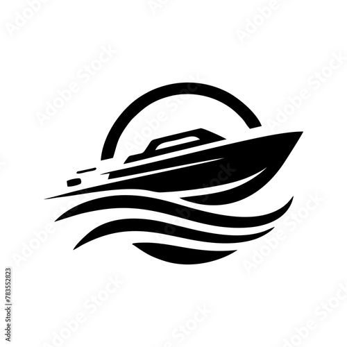 Speed boat logo vector. Speed boat illustration vector