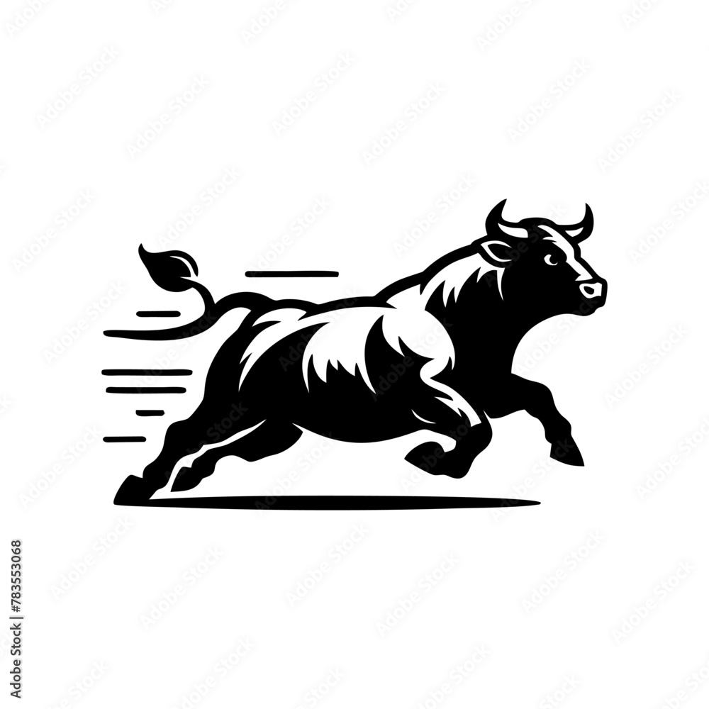 Fototapeta premium Cow logo design inspiration. Bull and buffalo cow animal logo design vector