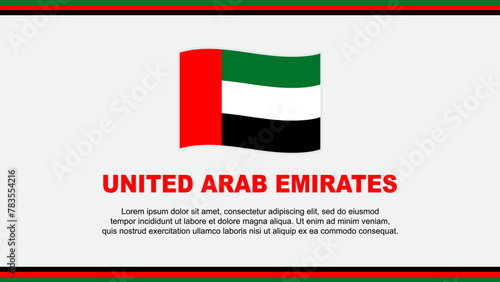 United Arab Emirates Flag Abstract Background Design Template. United Arab Emirates Independence Day Banner Social Media Vector Illustration. Design