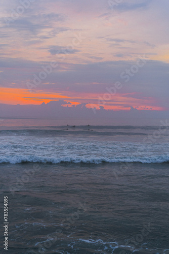 People surfing in Bali, Canggu, Batu Bolong