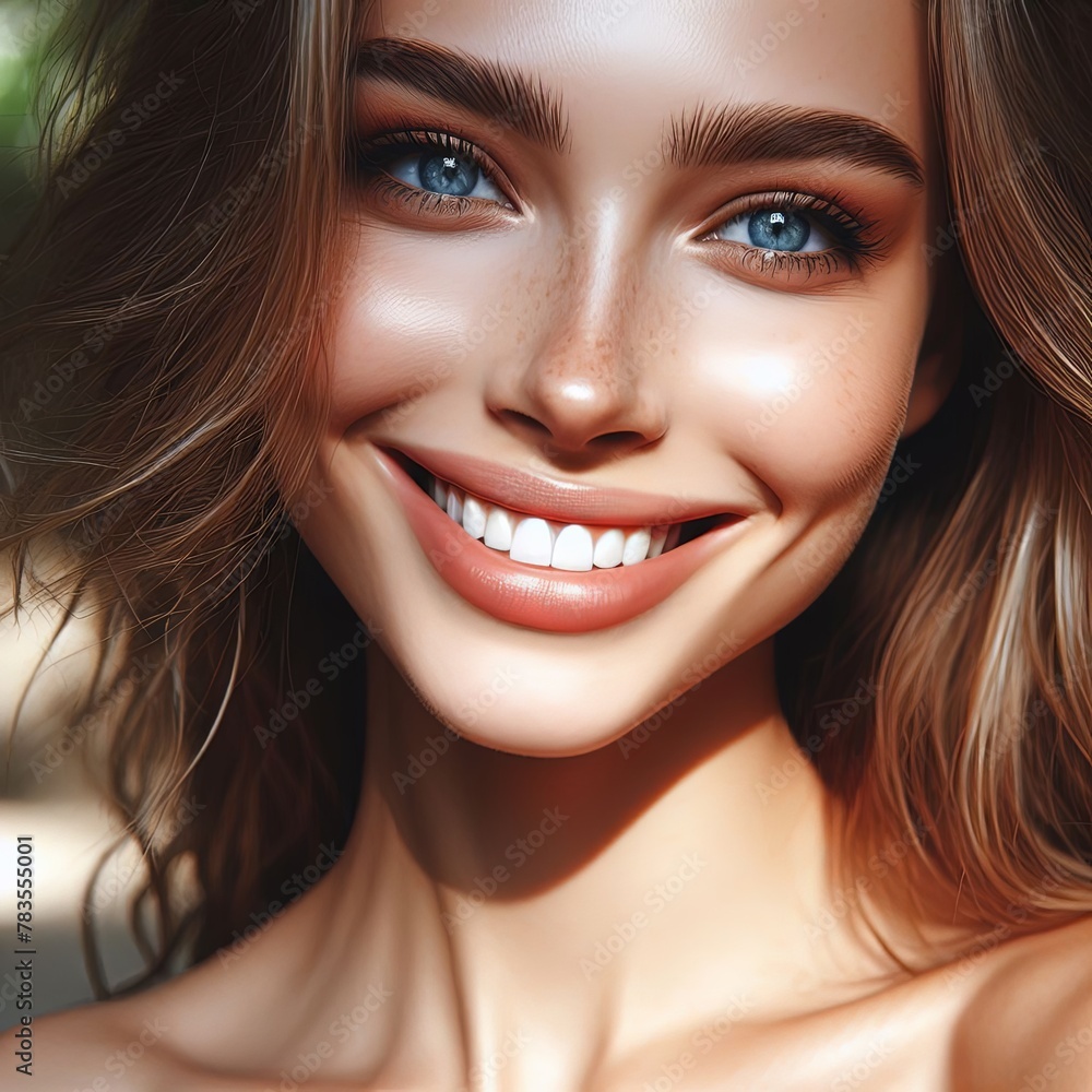Beautiful Caucasian woman smiling Beautiful Caucasian woman smiling