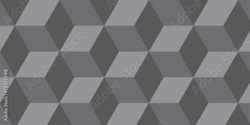 Seamless abstract gray stripe rectangles hexagon type cube geometric pattern. modern square diamond mosaic pattern. retro ornament grid tiles and wallpaper used for background.