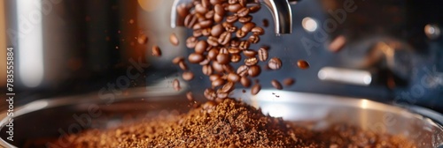 Coffee Grinder Transforming Roasted Beans into Aromatic Grounds for Brewing