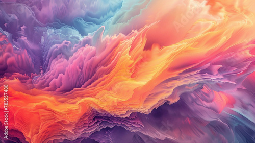 Energetic waves of color flow effortlessly, merging to form a mesmerizing gradient.