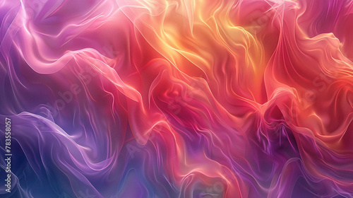 Energetic waves of color flowing gracefully, merging to form a mesmerizing gradient pattern that adds depth and dimension to the composition. photo