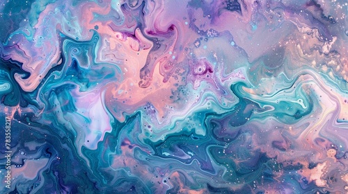 Gentle waves of pastel marbling, oil paint blending into abstract dreams