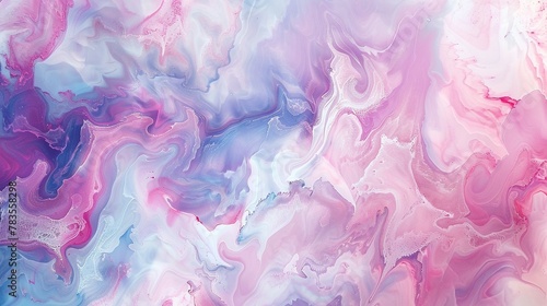 Pastel dreamscape created by the delicate marbling of oil paint