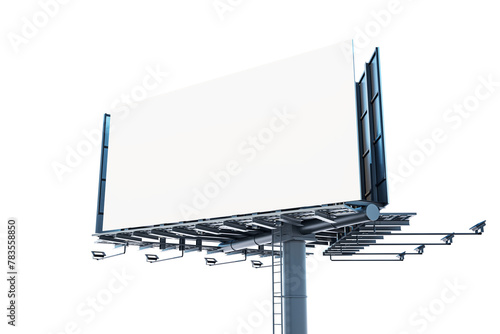 Blank billboard for advertising, isolated on a transparent background, demonstrating a clean design layout
