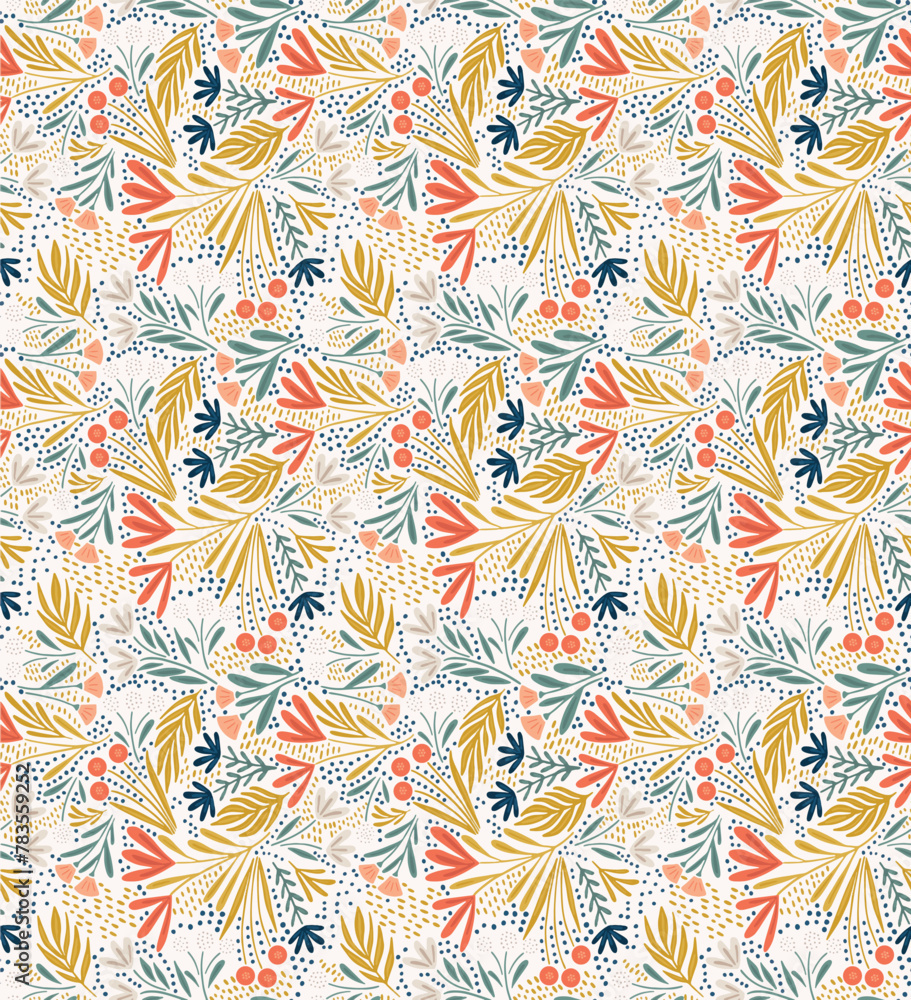 Fototapeta premium pattern, seamless, flower, wallpaper, floral, vector, art, design, texture, decoration, 