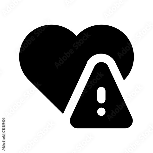 heart disease glyph icon