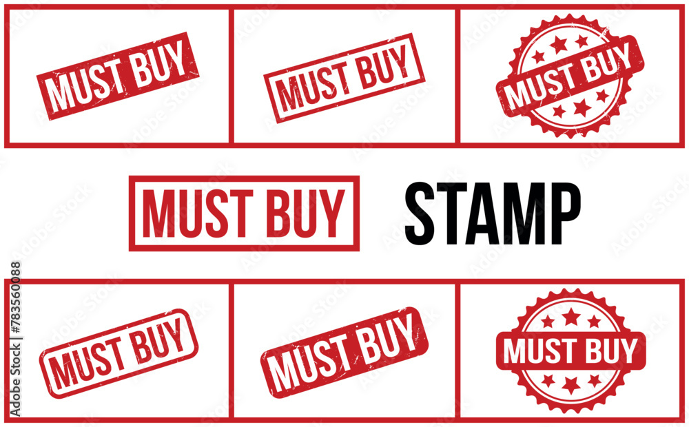 Must Buy Rubber Stamp Set Vector Must Buy Rubber Stamp Set Vector
