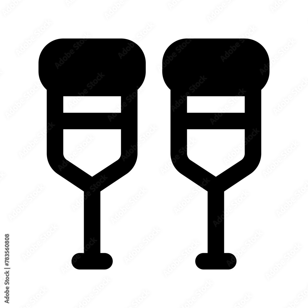 crutches glyph icon crutches glyph icon