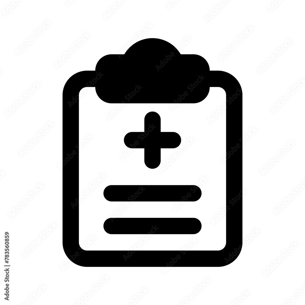 Fototapeta premium medical report glyph icon
