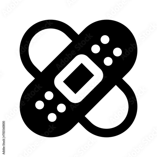 band aid glyph icon